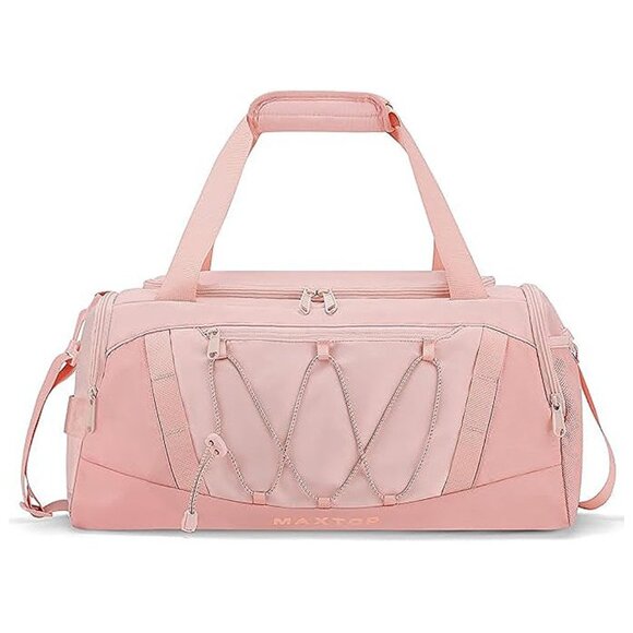 Gym Bag for Women Carry On Tote Weekender Overnight Bag Large Capacity Pink